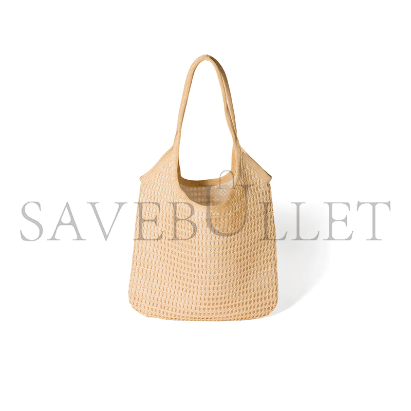 MIU MIU IVY RAFFIA-EFFECT AND LINEN BAG 5BG231 (40*35cm)